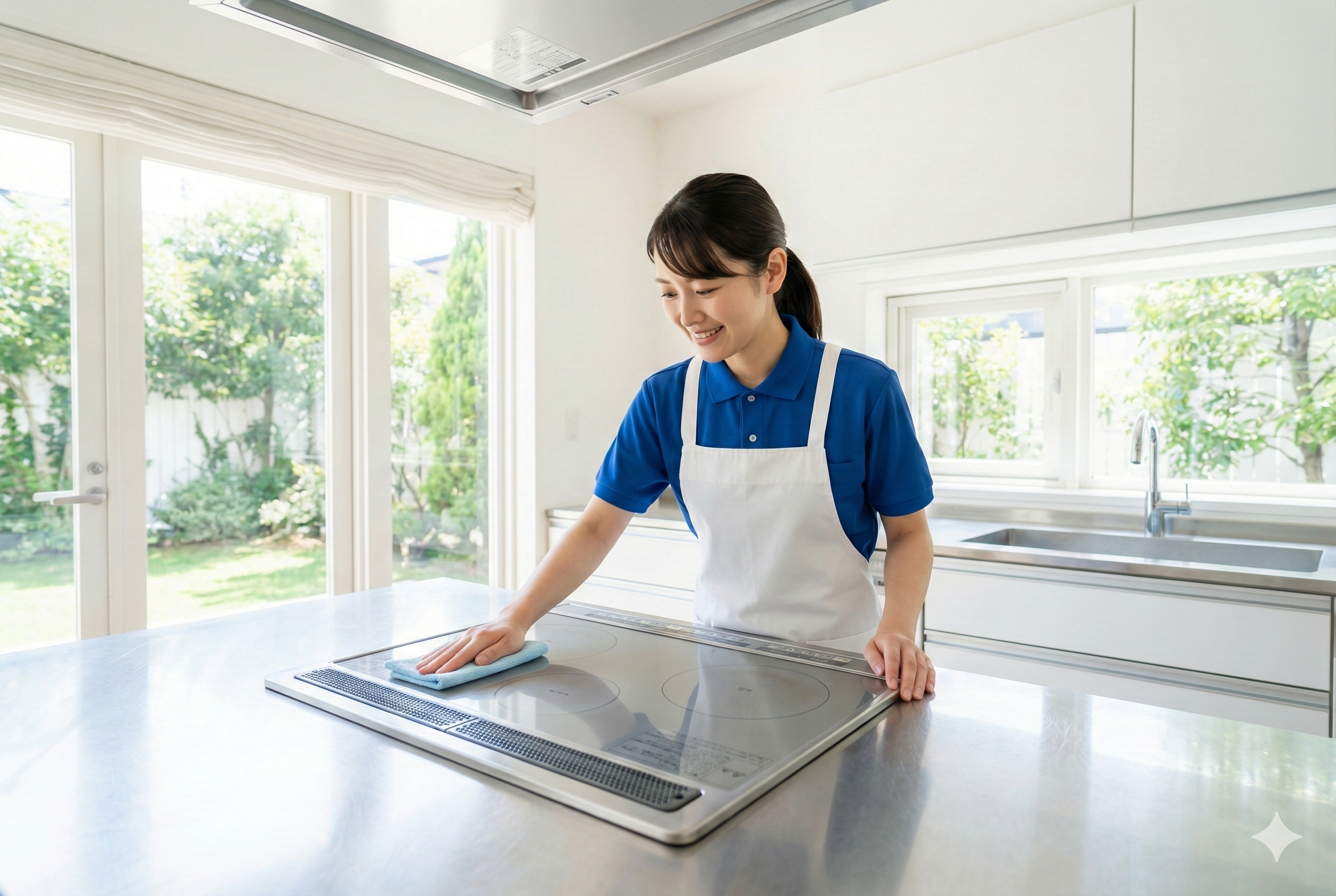 プロの清掃風景