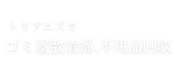 沖縄版不用品回収業者第1位／トリアエズでゴミ屋敷清掃、不用品回収